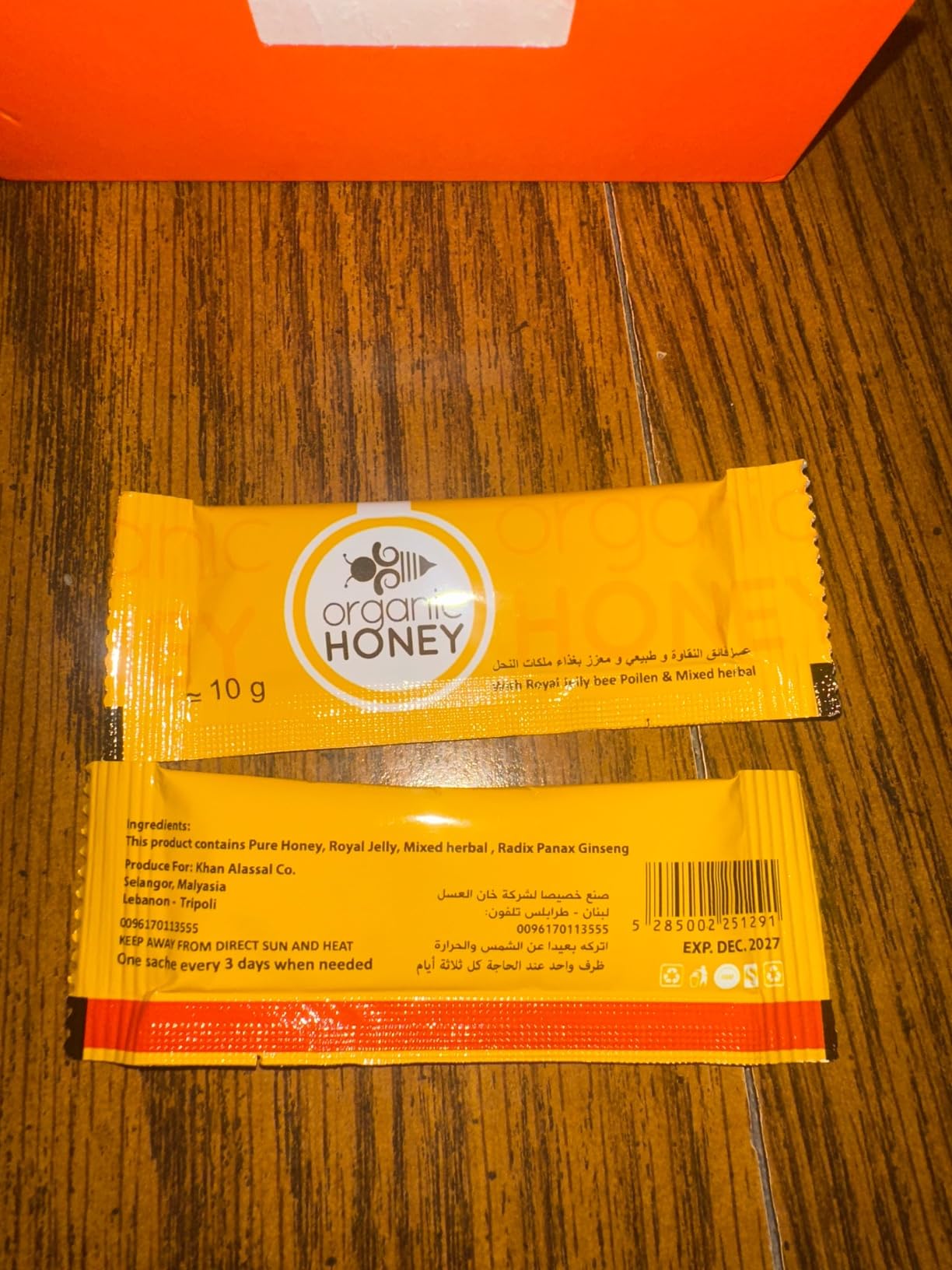 Premium Organic Honey Sachets