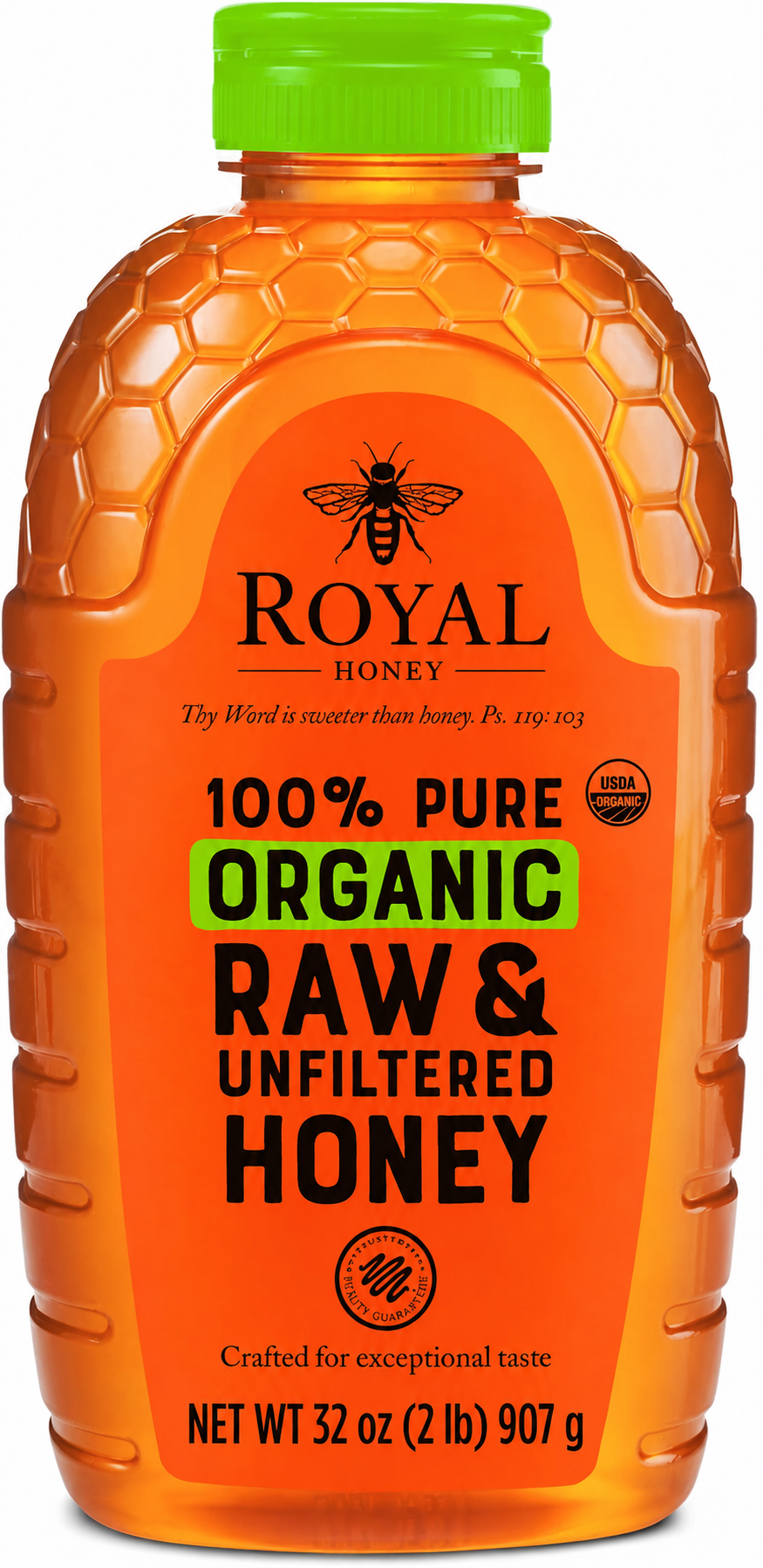 Royal Organic 100% Pure, Raw & Unfiltered Honey